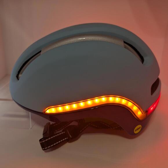 Nutcase Vio LED Lighted Bike Helmet MIPS Sky Blue L/XL Fits 23.25–24.5 Inch - Picture 1 of 16